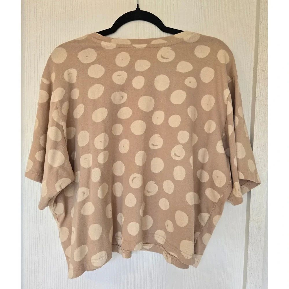 Adidas x Farm Rio Polka Dot Logo Crop Top Sz XL Streetwear Activewear Athleisure - Picture 2 of 9